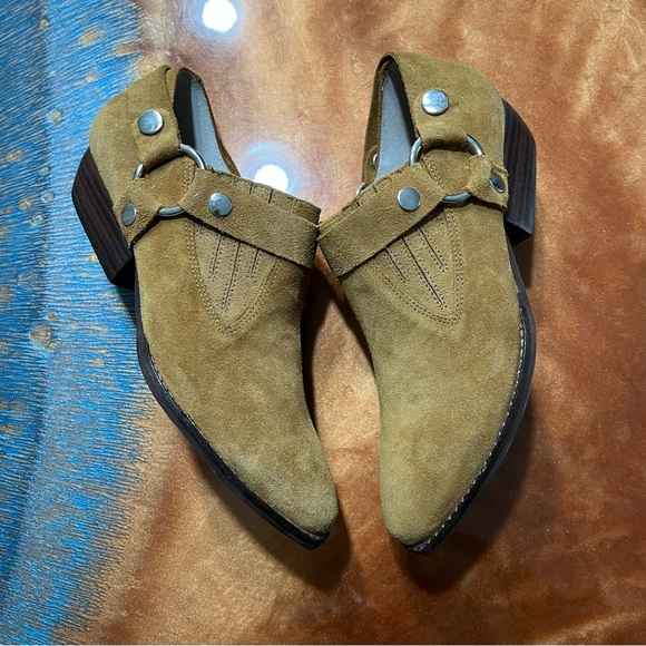 NWOT Bird of Flight Suede Western Booties size 6 tan - Picture 3 of 9